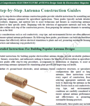 ELECTROCULTURE ANTENNA Design book