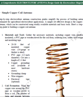 ELECTROCULTURE ANTENNA Design